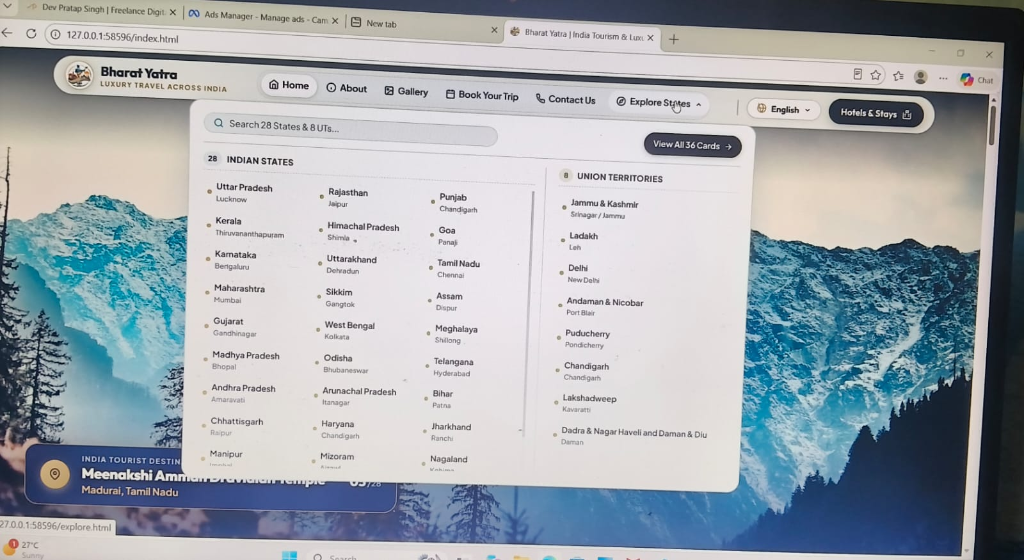 Website SEO Project - Bharat Yatra